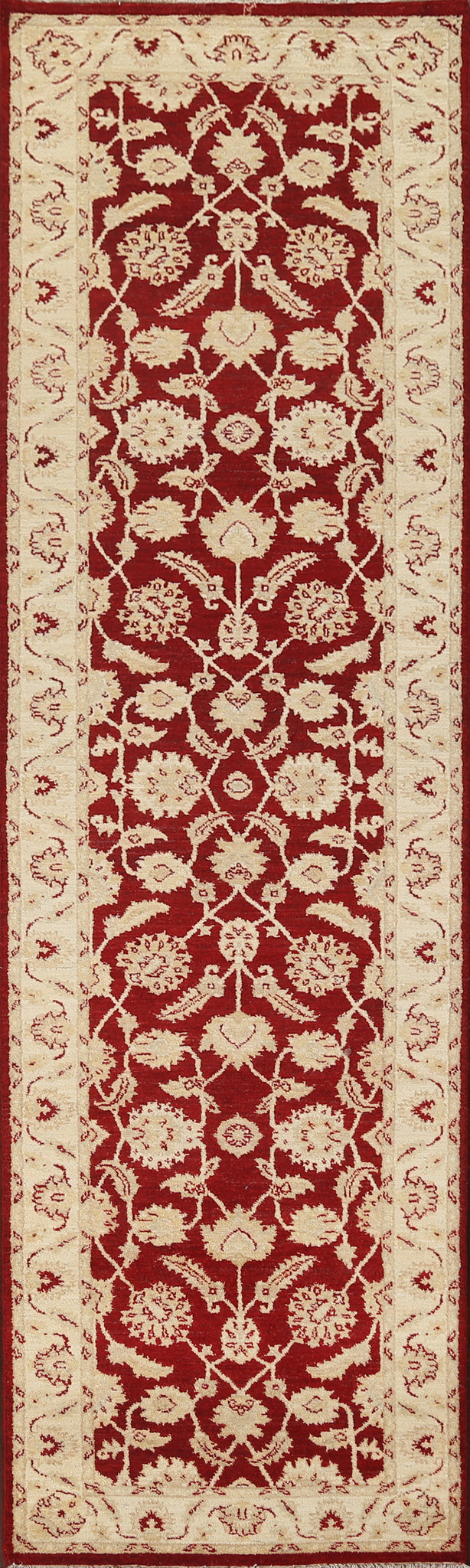 Vegetable Dye Peshawar Chobi Wool Runner Rug 3x10
