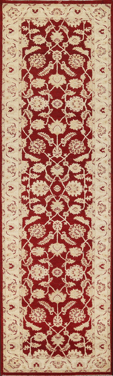 Vegetable Dye Peshawar Chobi Wool Runner Rug 3x10