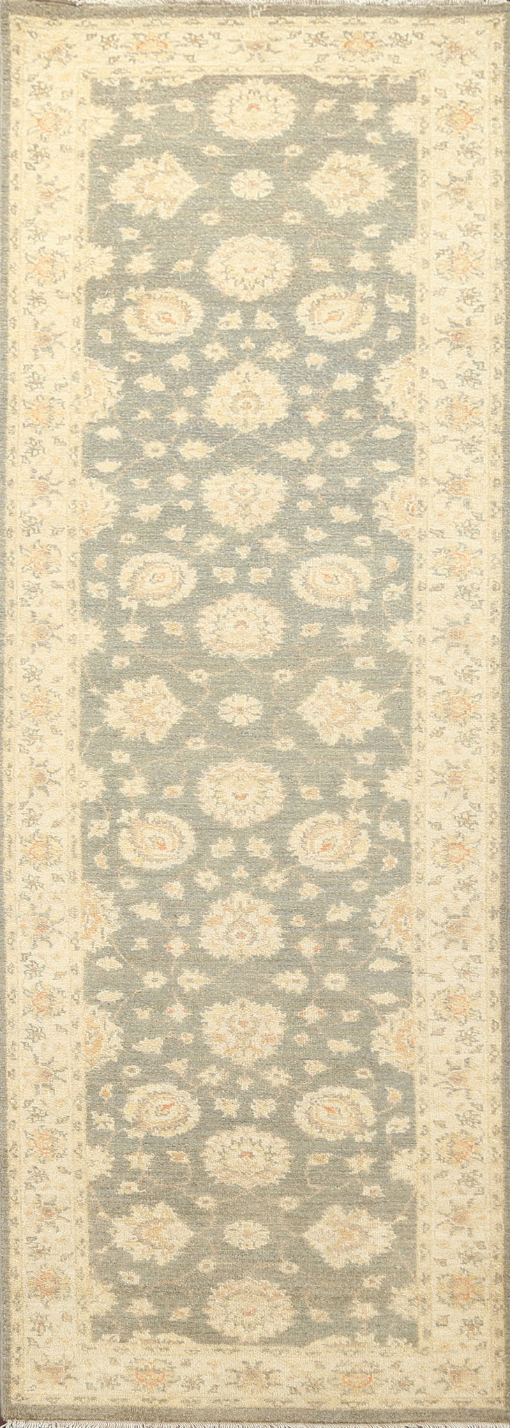 Vegetable Dye Peshawar Chobi Wool Runner Rug 3x10