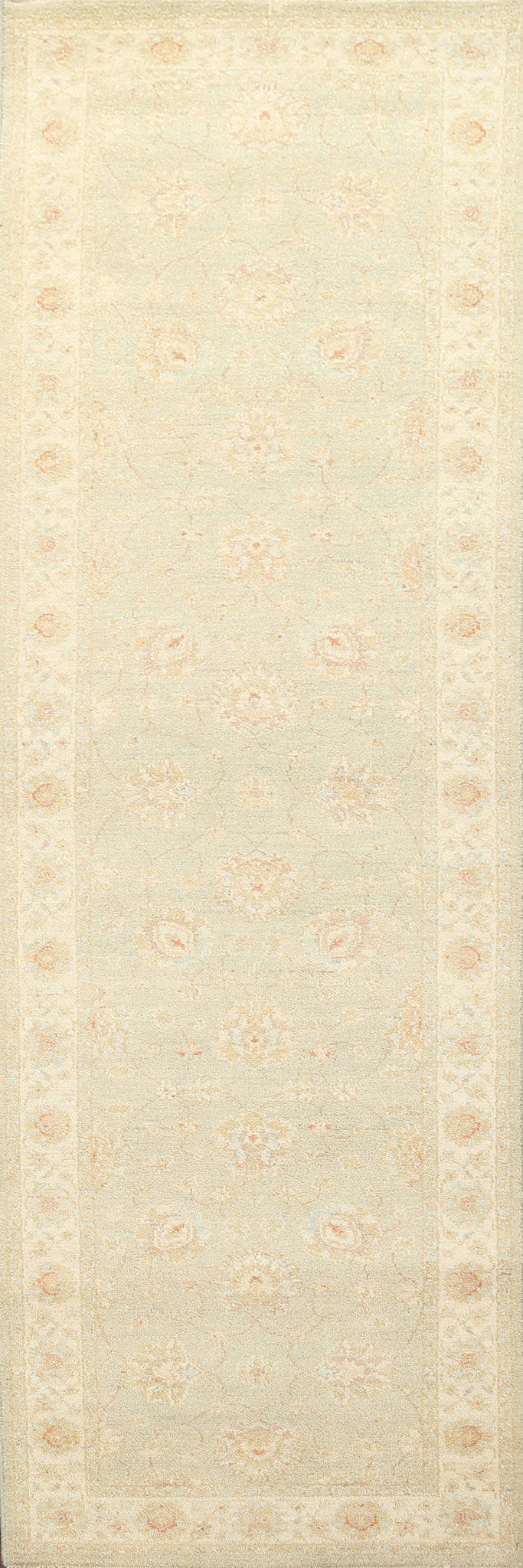 Vegetable Dye Peshawar Chobi Handmade Runner Rug 3x10
