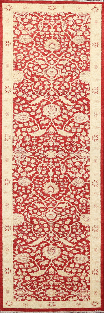 Vegetable Dye Peshawar Chobi Handmade Runner Rug 3x10