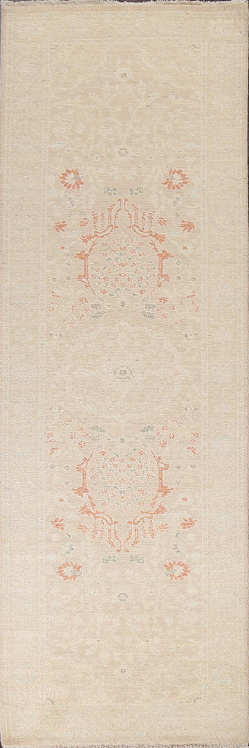 Vegetable Dye Peshawar Chobi Wool Runner Rug 3x10