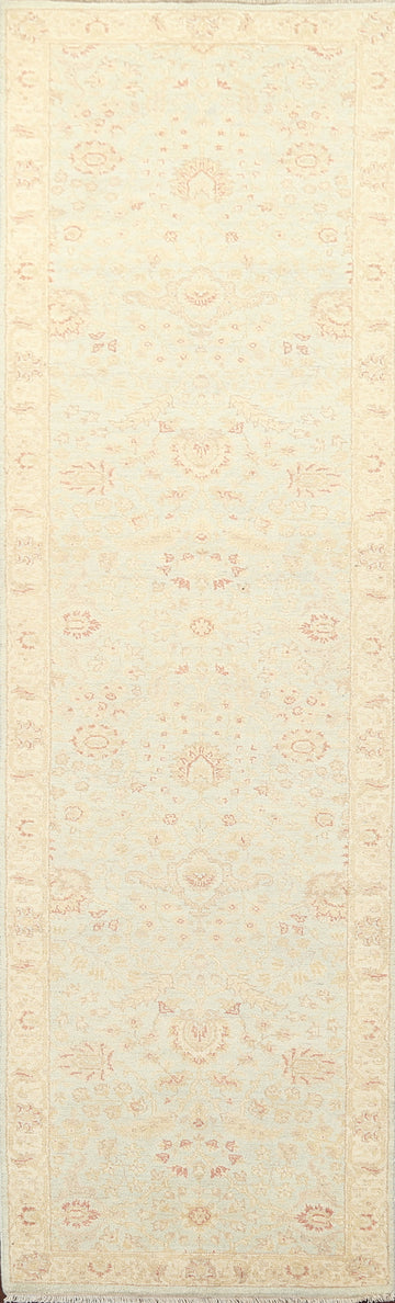Vegetable Dye Peshawar Chobi Wool Runner Rug 3x10