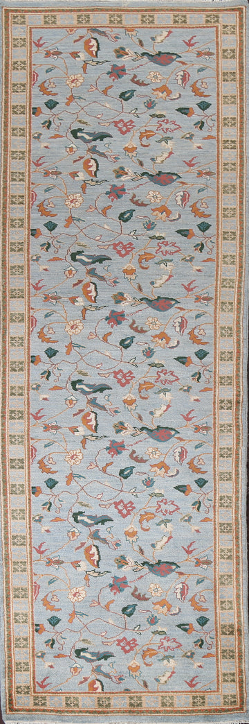 Vegetable Dye Peshawar Chobi Wool Runner Rug 3x10