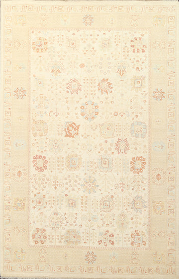 Vegetable Dye Peshawar Chobi Oriental Area Rug 6x10