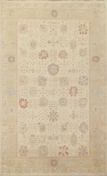 Vegetable Dye Peshawar Chobi Oriental Area Rug 7x10