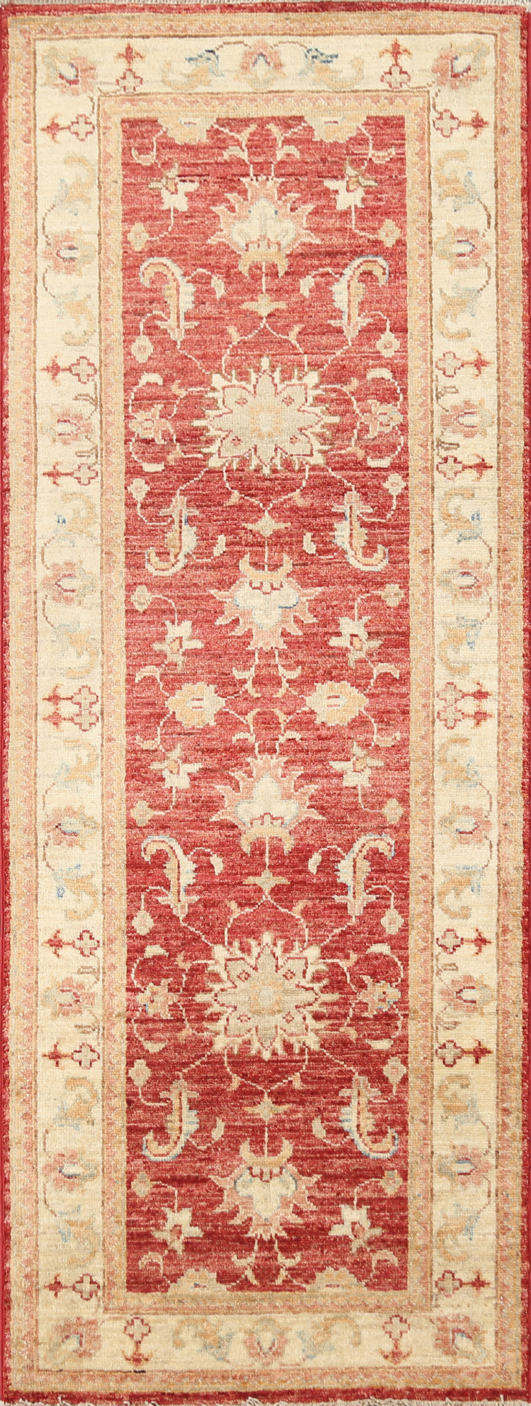 Vegetable Dye Peshawar Chobi Wool Runner Rug 2x5