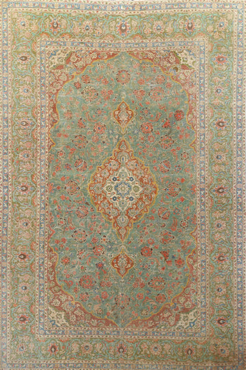 Distressed Over-Dye Kashan Persian Area Rug 8x11