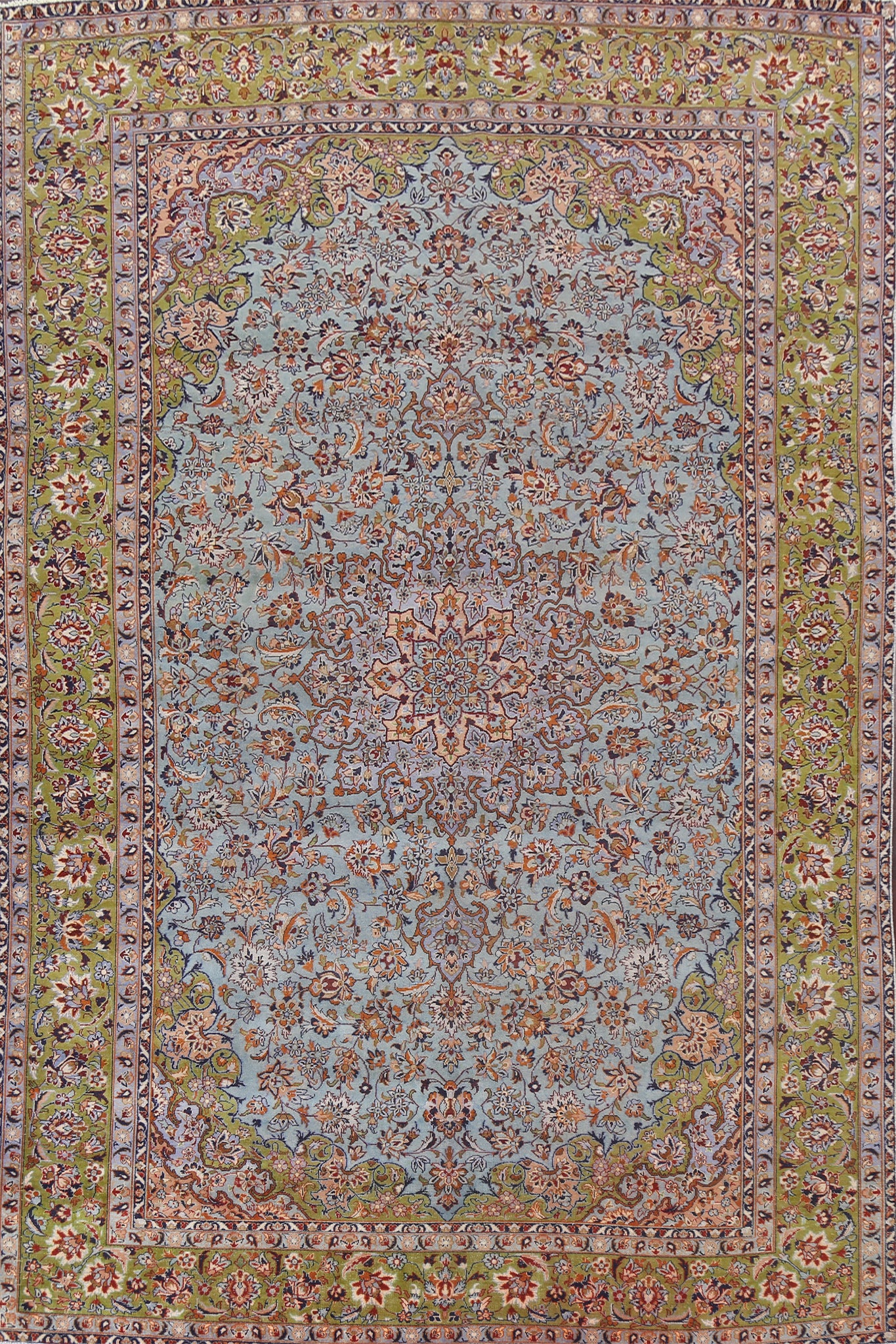 Vintage Kashan Persian Area Rug 9x13