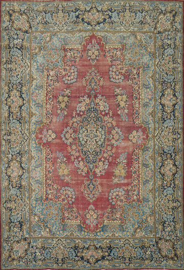 Antique Vegetable Dye Kerman Persian Large Rug 11x14