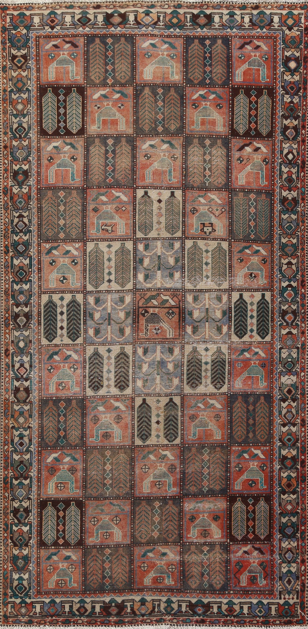 Garden Design Bakhtiari Persian Area Rug 5x9