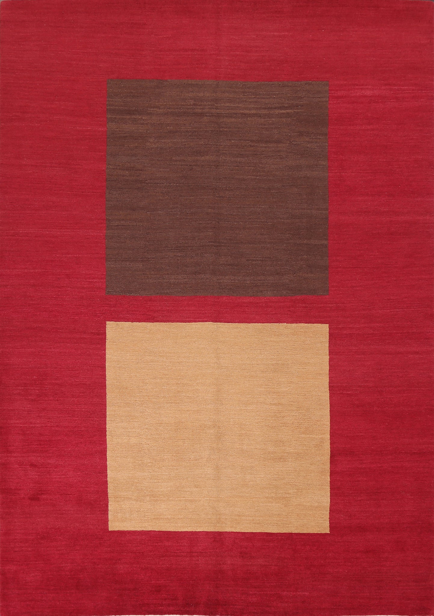Modern Red Nepalese Wool Area Rug 8x10