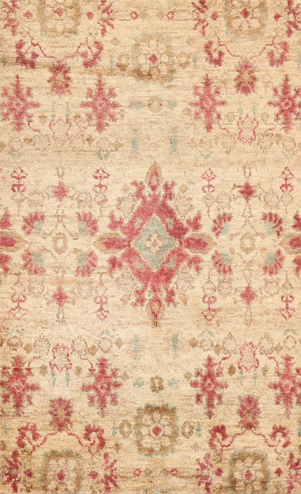 Geometric Oushak Handmade Area Rug 6x9