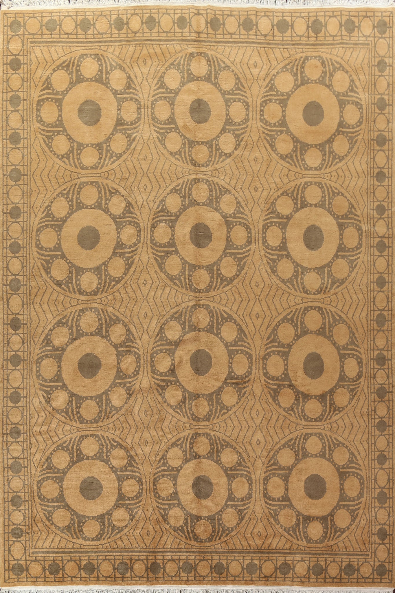 Vegetable Dye Large Nepalese Wool Area Rug 12x15