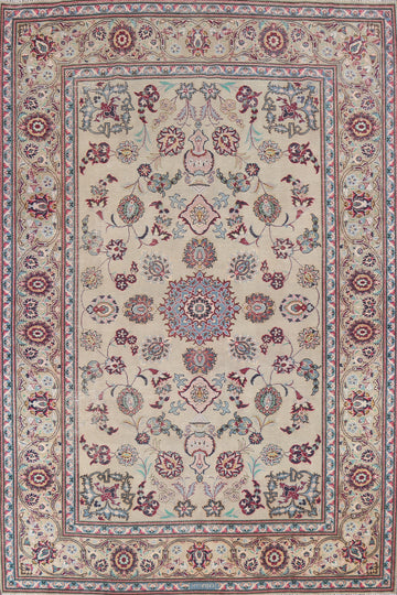 Vintage Wool Kashan Persian Area Rug 8x11