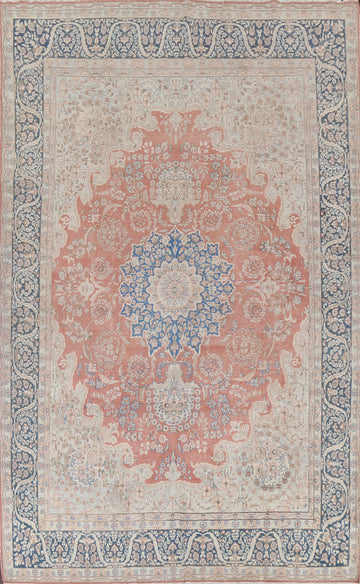 Vintage Distressed Kerman Persian Area Rug 10x13