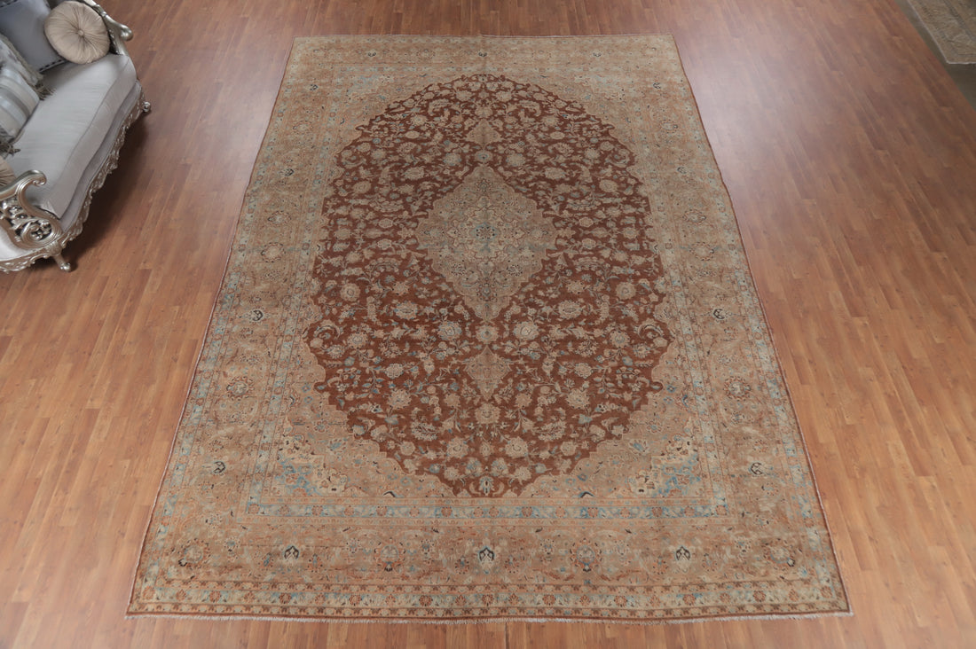 Traditional Kashan Persian Large Rug 10x15