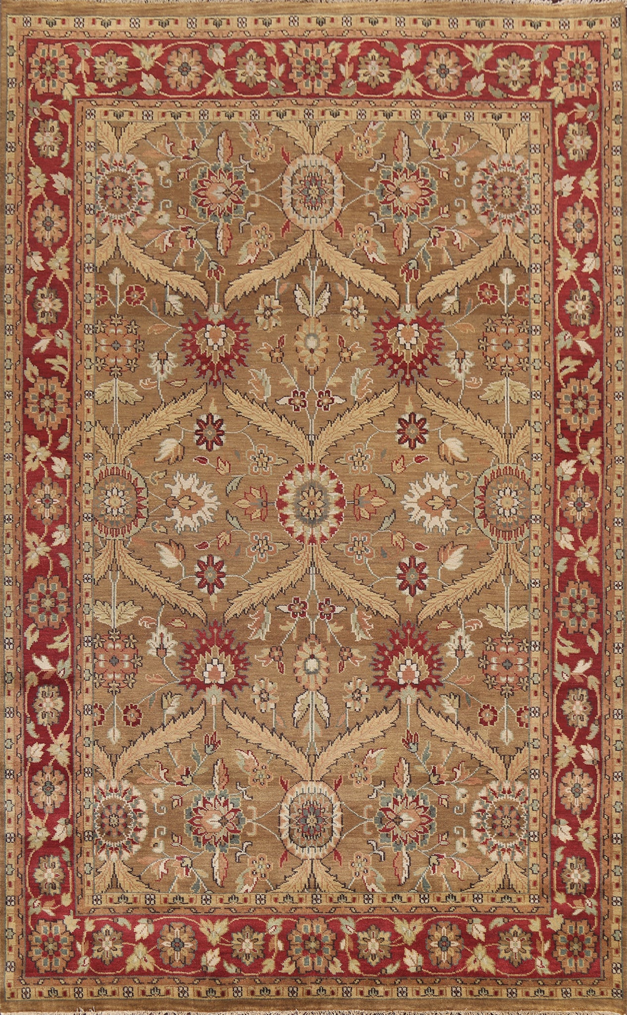 Brown Wool Agra Handmade Area Rug 8x11