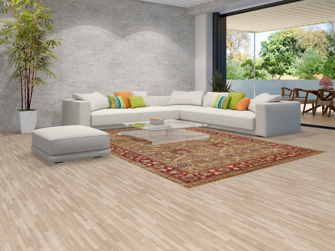 Brown Wool Agra Handmade Area Rug 8x11