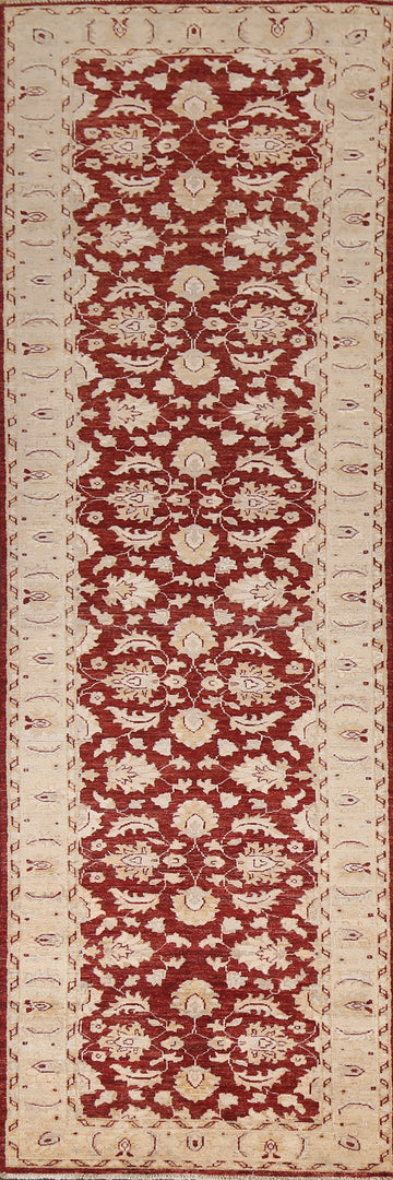 Vegetable Dye Peshawar Wool Runner Rug 3x10