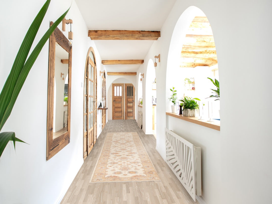 Vegetable Dye Peshawar Wool Runner Rug 3x13