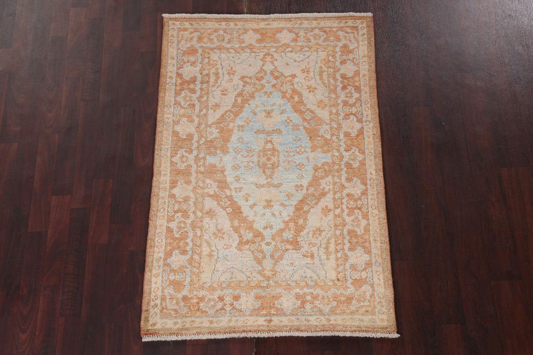 Geometric Oushak Turkish Rug 3x5