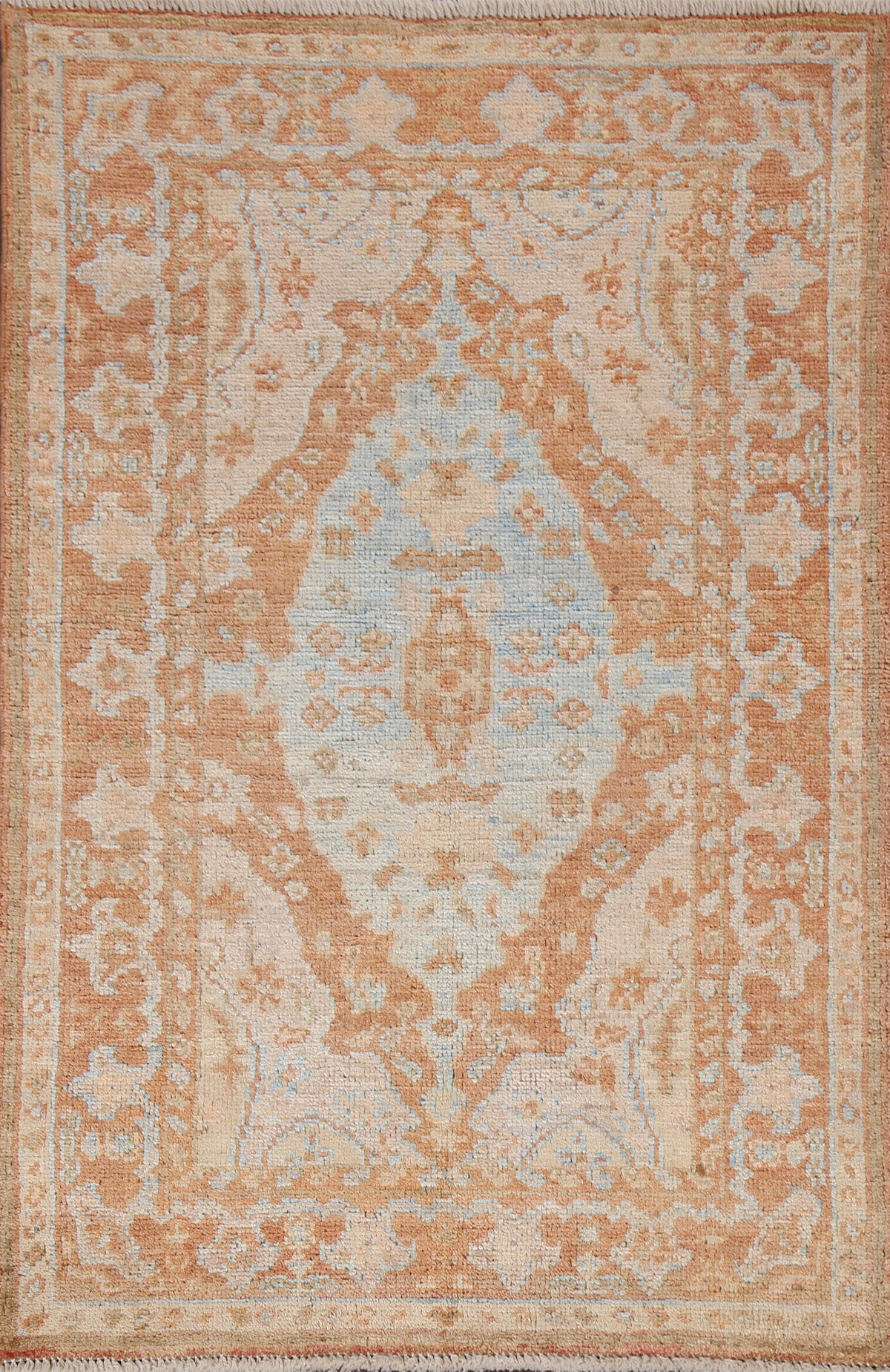 Geometric Oushak Turkish Rug 3x5