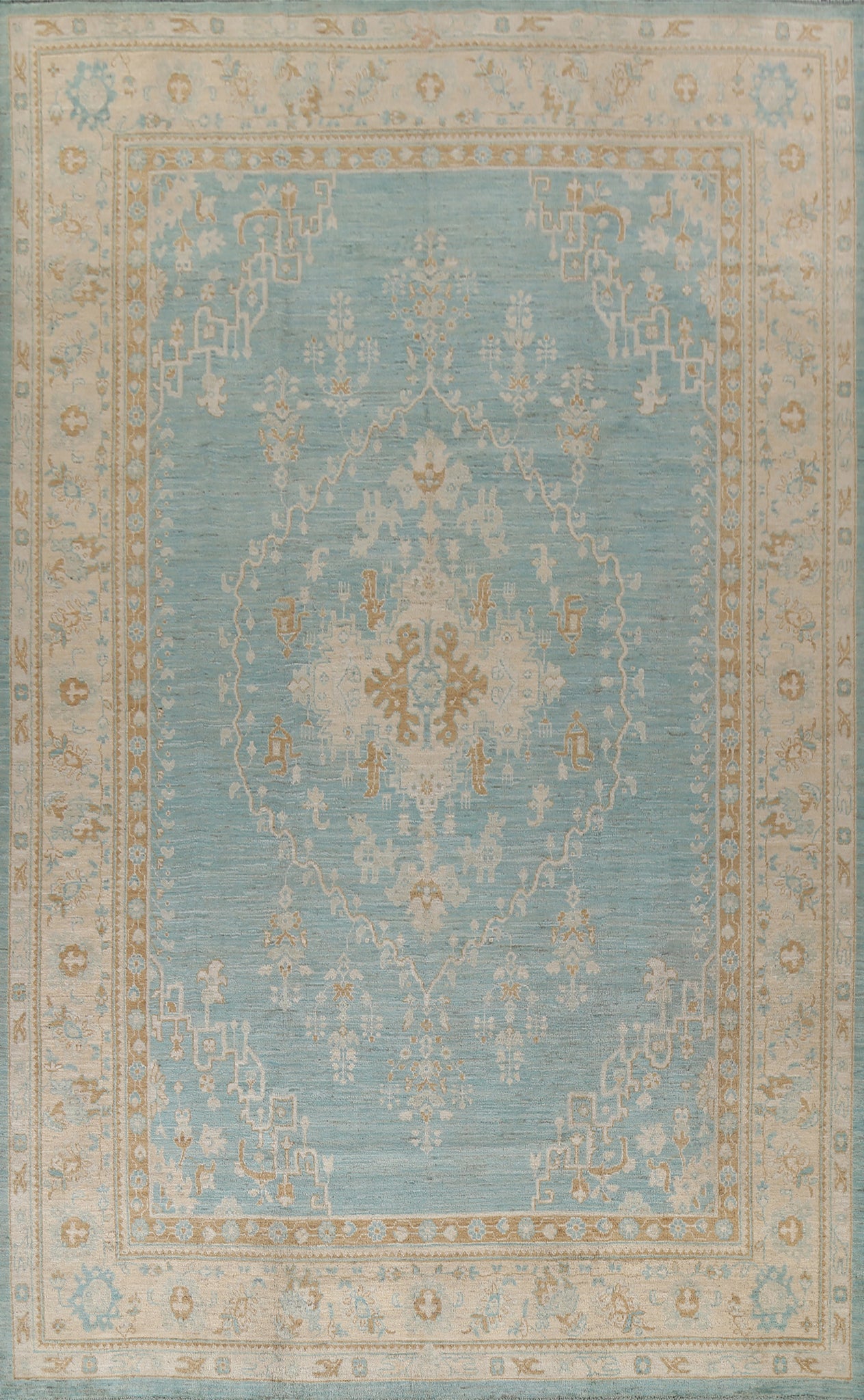 Vegetable Dye Oushak Oriental Area Rug 10x14