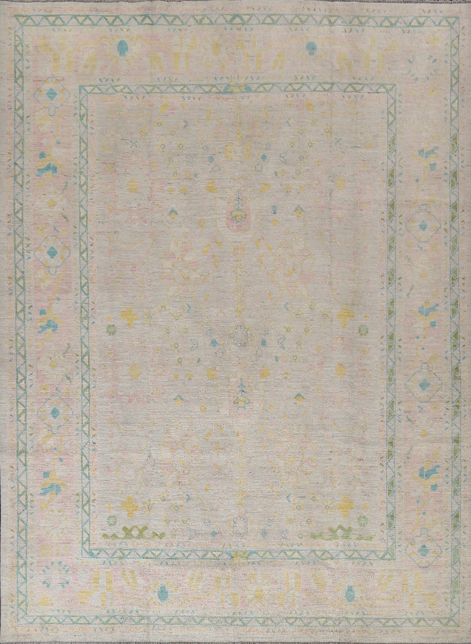 Vegetable Dye Oushak Turkish Area Rug 8x10