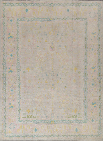 Vegetable Dye Oushak Turkish Area Rug 8x10