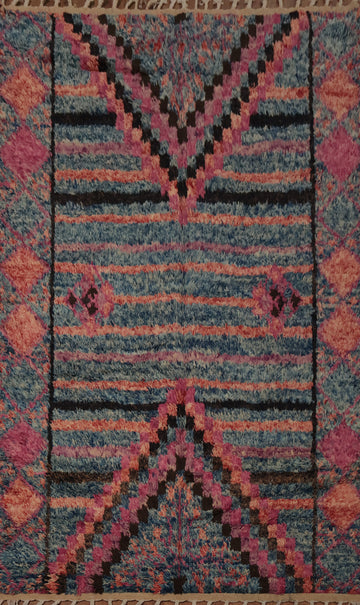 Wool Moroccan Handmade Area Rug 6x10