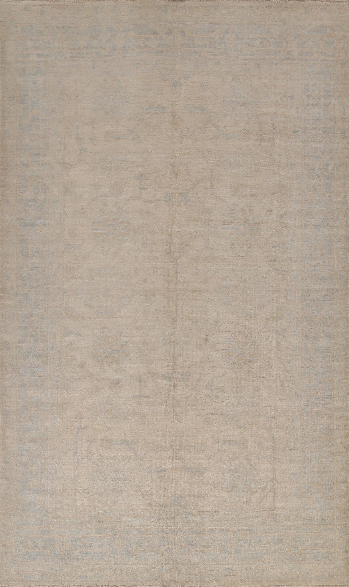 Vegetable Dye Oushak Turkish Area Rug 6x10