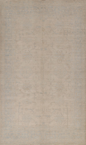 Vegetable Dye Oushak Turkish Area Rug 6x10