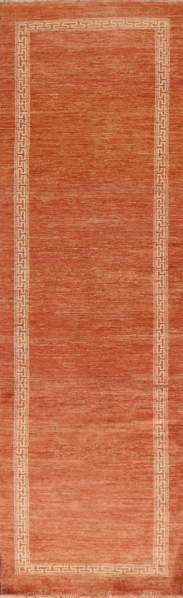 Orange Gabbeh Kashkoli Wool Runner Rug 3x9