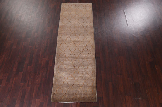 Handmade Gabbeh Kashkoli Wool Runner Rug 3x10