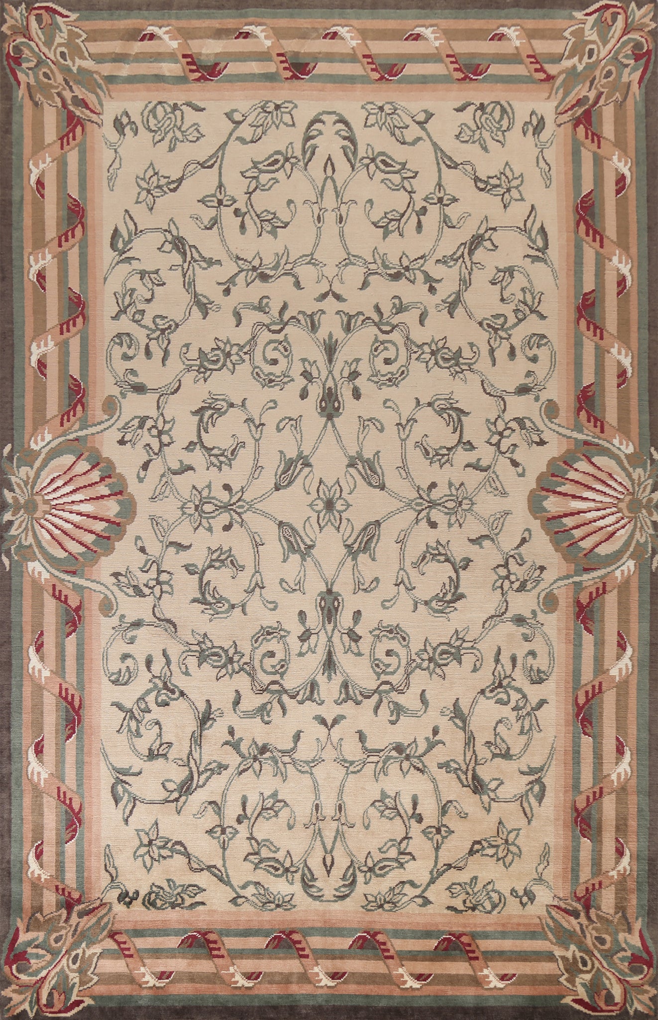 Vegetable Dye Nepalese Wool Area Rug 9x12