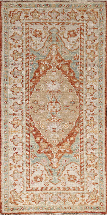 Vegetable Dye Oushak Turkish Rug 3x6