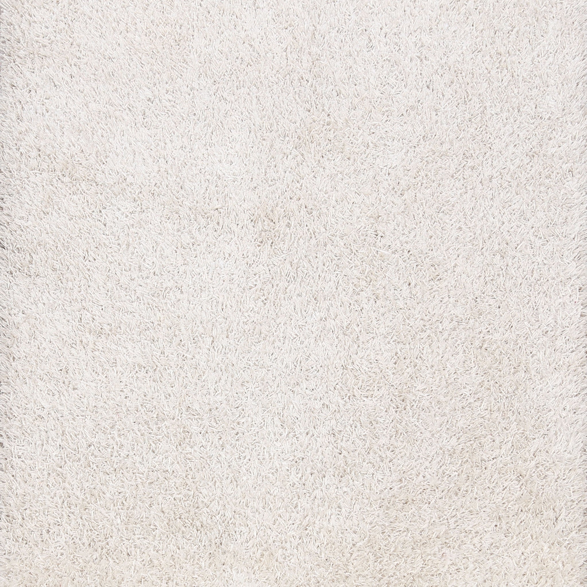 White 5x7 Shaggy Shag Oriental Area Rug