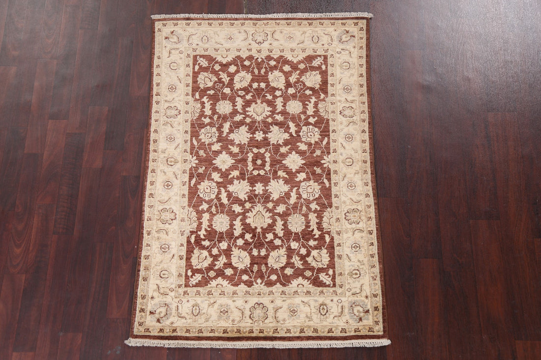 Vegetable Dye Chobi Peshawar Wool Accent Rug 3x5
