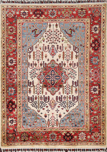 Vegetable Dye Ziegler Wool Area Rug 4x5
