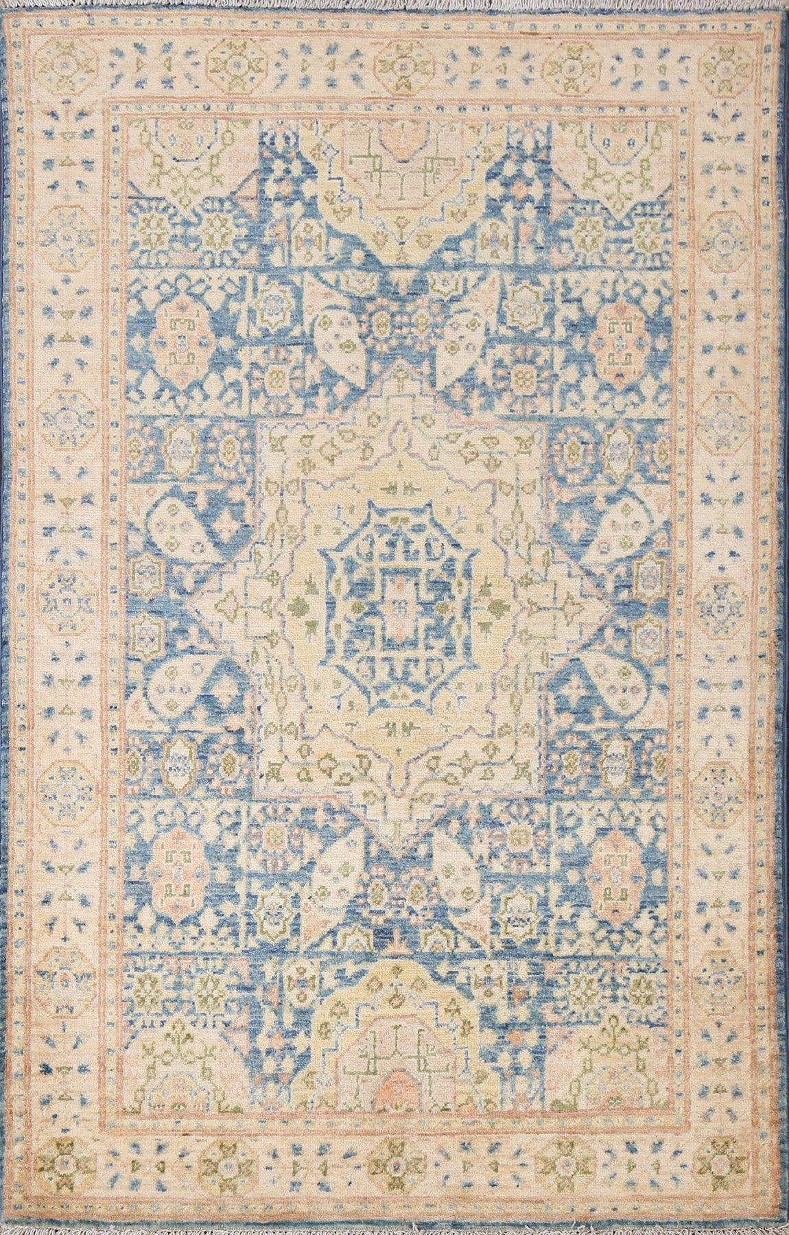 Vegetable Dye Chobi Peshawar Wool Handmade Rug 3x5