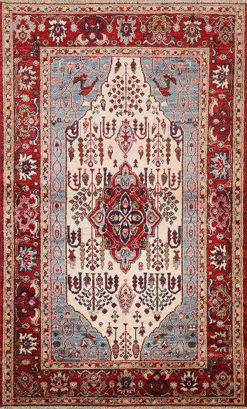 Vegetable Dye Ziegler Handmade Wool Rug 3x5