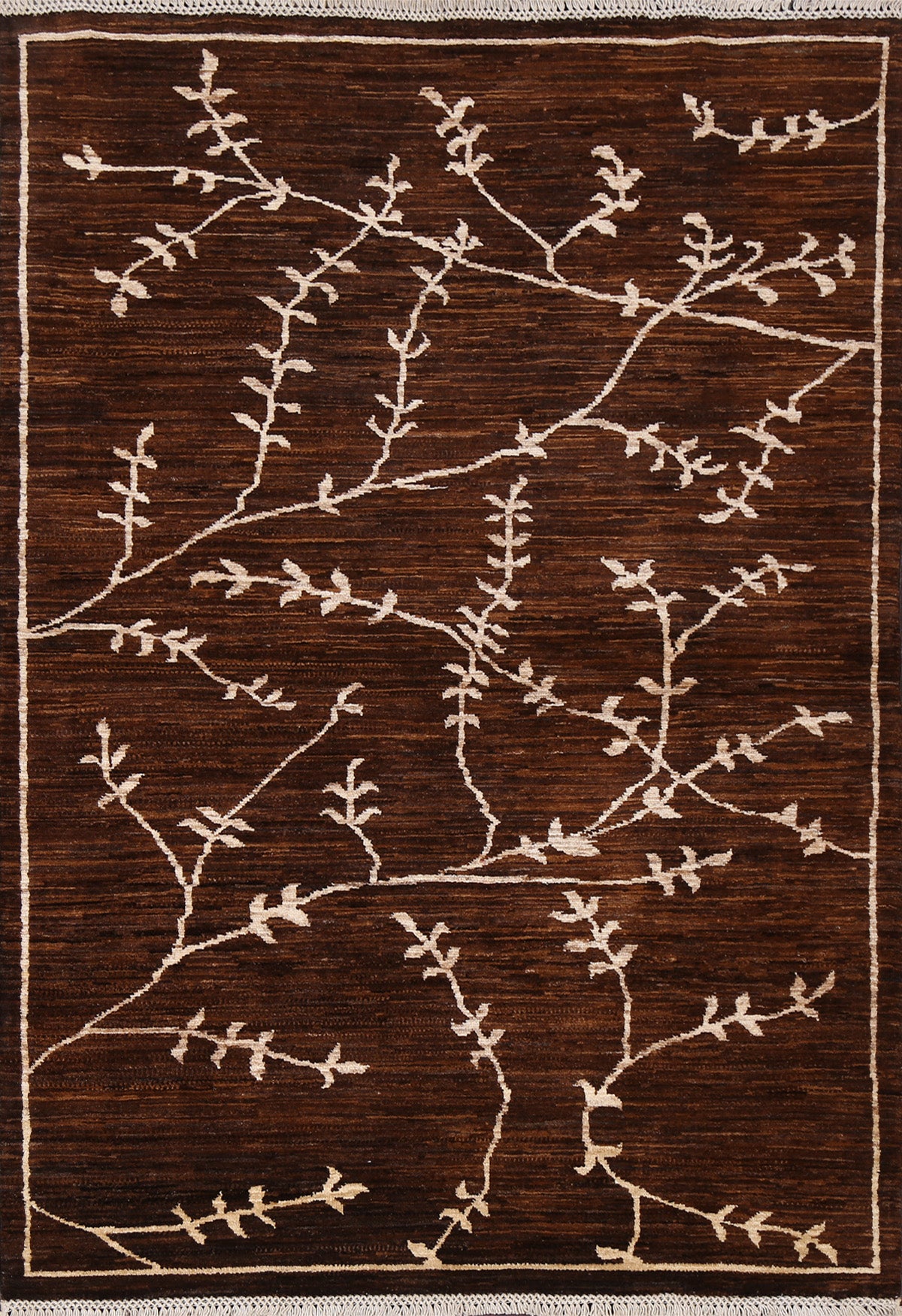 Vegetable Dye Nature Print Gabbeh Kashkoli Area Rug 4x6