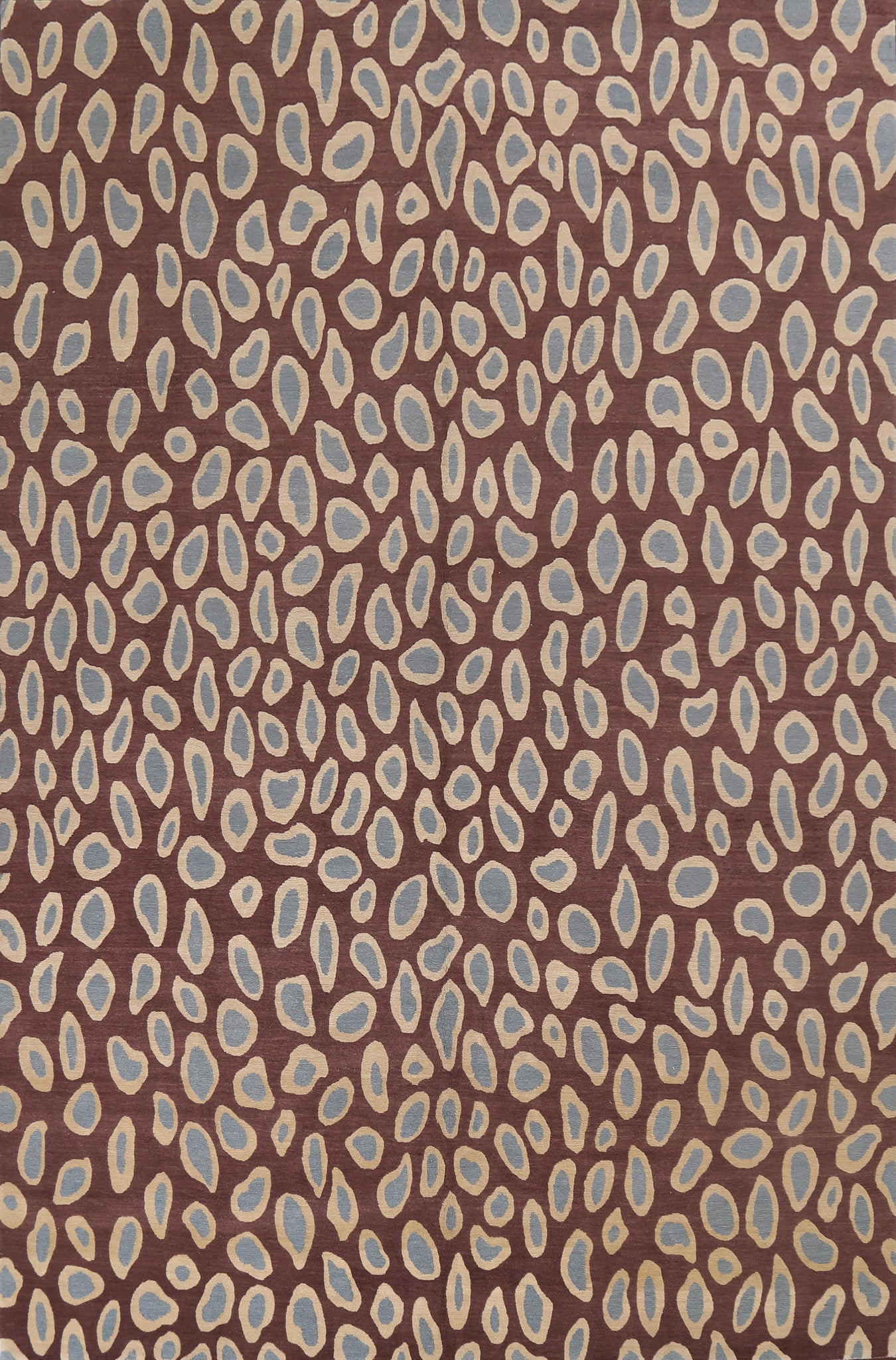 Vegetable Dye Nepalese Animal Print Area Rug 9x12