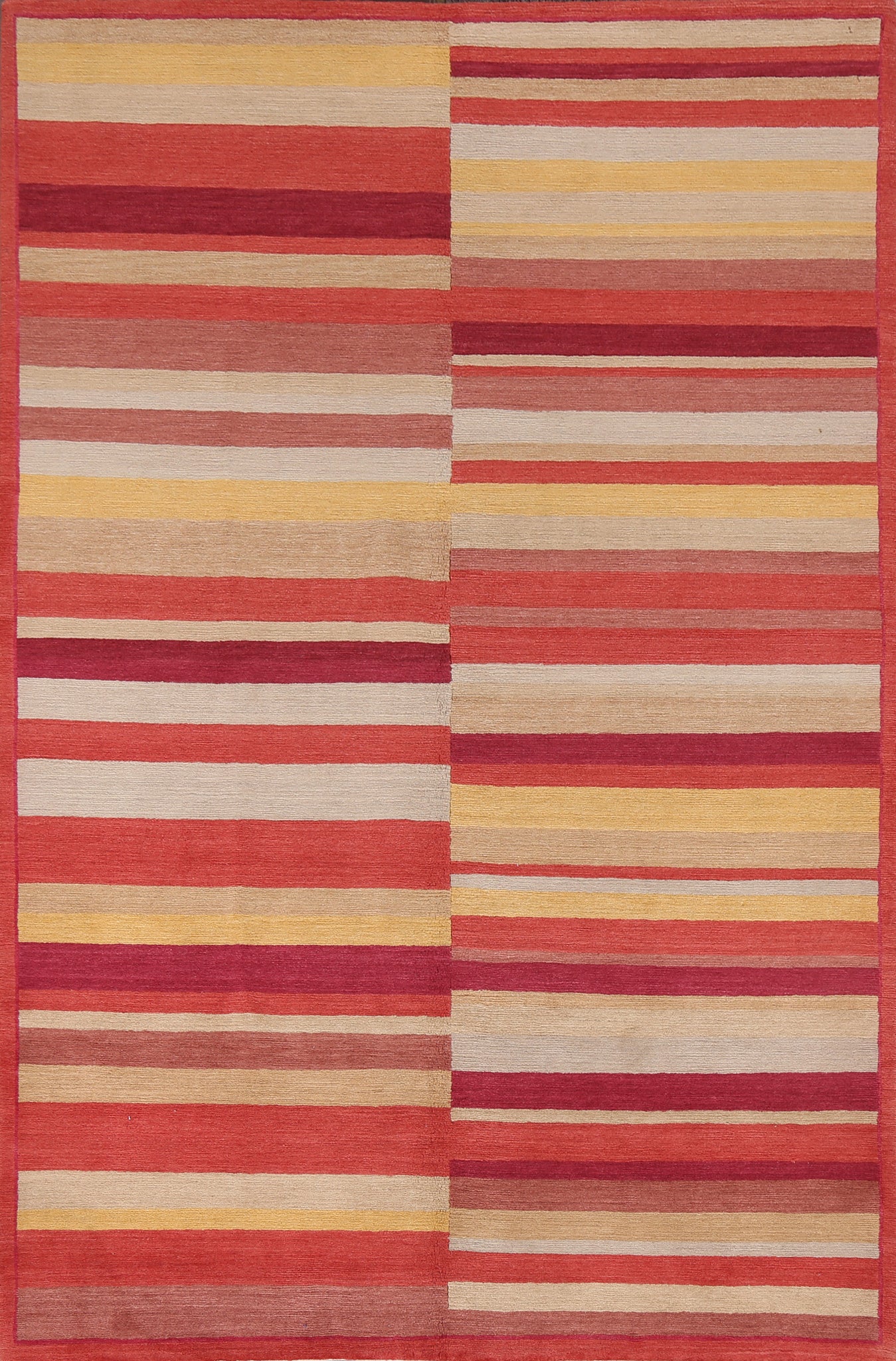 Vegetable Dye Nepalese Modern Area Rug 5x7
