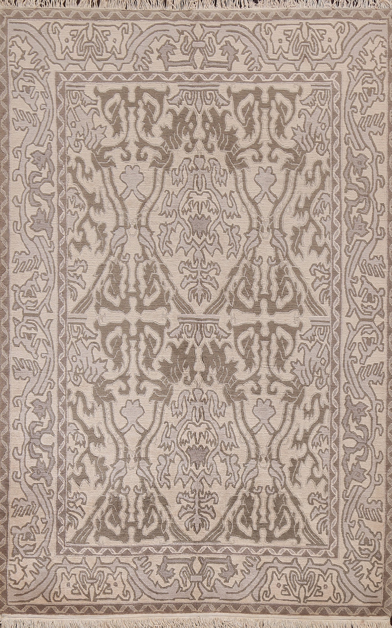 Vegetable Dye Nepalese Oriental Area Rug 6x9