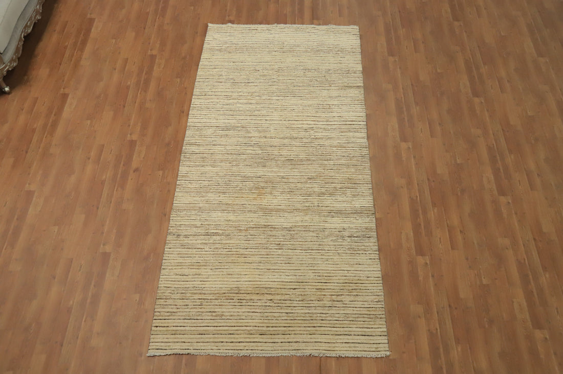 Striped Wool Gabbeh Kashkoli Wool Area Rug 5x10
