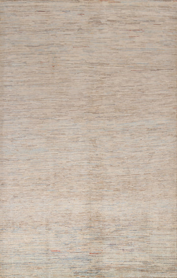 Natural Gabbeh Kashkoli Wool Area Rug 6x9