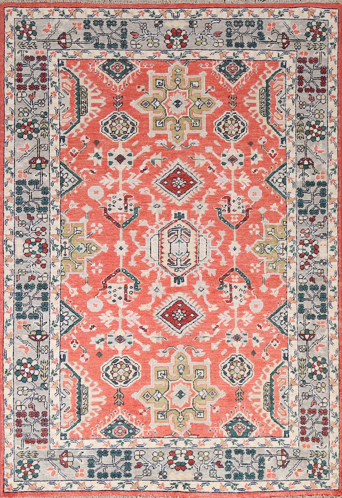 Vegetable Dye Heriz Oriental Area Rug 4x6