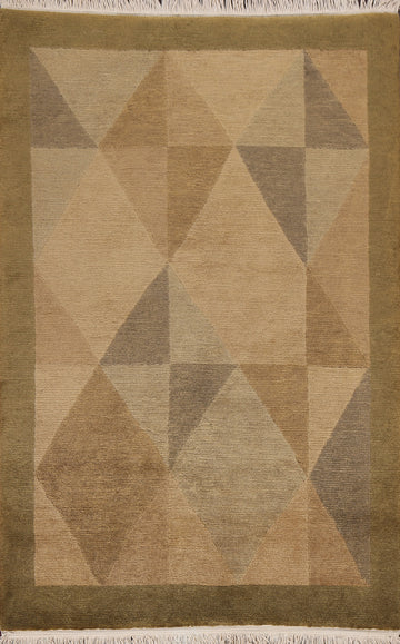 Vegetable Dye Nepalese Oriental Area Rug 4x6